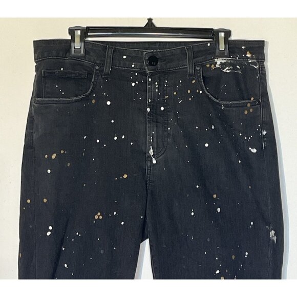 Monfrere Greyson Soho Dist Black Paint Splatter Ripped Skinny Jeans - USA - Picture 3 of 9